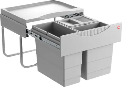 Produktbild von Hailo Mülleimer Küche Einbau ab 50cm Schrank Abfalleimer Vollauszug