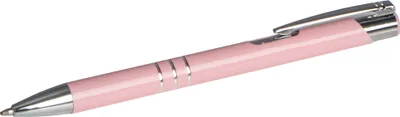Produktbild von 10 Kugelschreiber aus Metall / Farbe: pastell rosa
