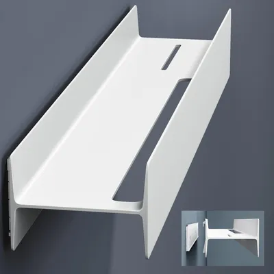 Produktbild von doporro Duschablage ohne Bohren mit Schrauben, 60 cm Badezimmer Organizer und Duschregal, Wandregal aus Aluminiumlegierung, Matt Weiß Reglo-03