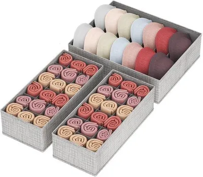 Produktbild von Kleiderboxen-System für Schlafzimmer, 3-teilig, Kinderkleding, Unterwäsche