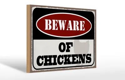 Produktbild von Holzschild Spruch 30x20cm  of chickens