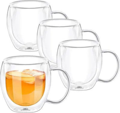 Zdjęcie produktu dla Wilmax Zestaw 4 kubków o pojemności 500 ml ze szkła żaroodpornego WL-888749/A4
