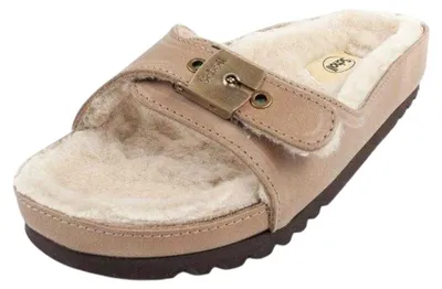 Produktbild von Scholl - "Iconic Meg" Badesandale für Damen, Leder PP10306 (42 EU) (Beige)