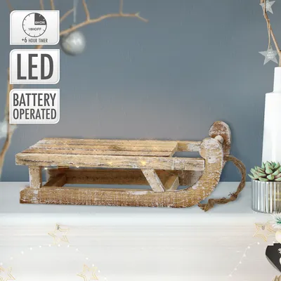 Obrázok produktu pre Dekoratívne sánky LED, 20 teplých bielych LED diód natural/melange