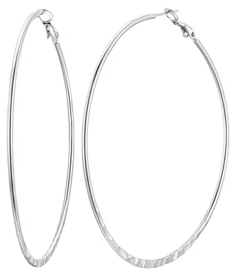 Immagine prodotto di Solidchoice - Orecchini a cerchio in acciaio inossidabile da donna, diametro 80 mm