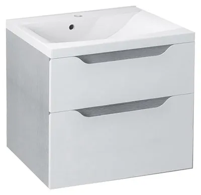 Produktbild von Sapho WAVE Unterschrank 60x65x48cm, weiß / Silbereiche