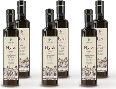 Produktbild von Myra Monocultivar Tonda Iblea natives Olivenöl extra 6 Flaschen à 500 ml, 500 ml