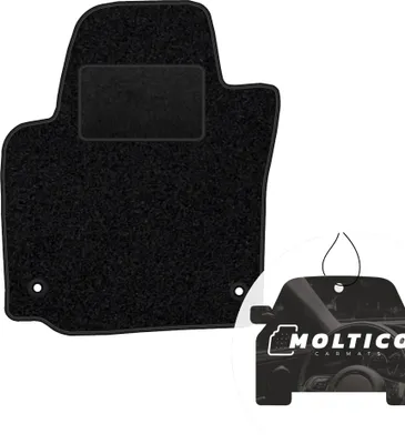 Produktbild von moto-MOLTICO Fahrer Fußmatte Auto Velours Fahrerseite Autoteppiche Schwarz Fahrermatte 1-teilig passend für Skoda Yeti ab 2009