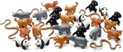 Produktbild von 30x Wildtiere Set Tierfiguren Aufstellfiguren Miniblings Tier Kinder Tiere Babys