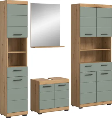 Produktbild von xonox.home Badkombination Scout Artisan Eiche Nachbildung B/H/T: 186x191x34cm