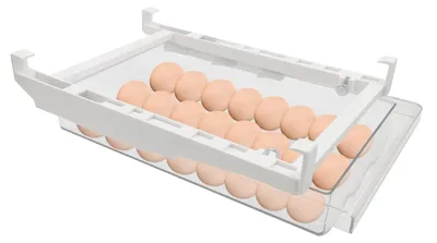 Eierhalter ausziehbar für Kühlschrank, 18 Eier, Organizer