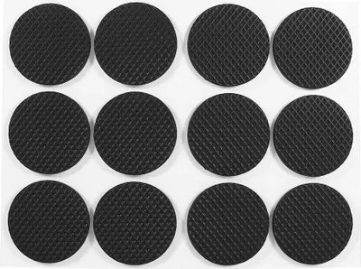 Produktbild von 12Pcs schwarz selbstklebend Bodenschützer Möbel Sofa Tisch Stuhl Gummifuß Pad Runde