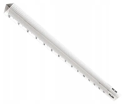 Produktbild von Milan Kunststoff Dreiecklineal für Schule, 15 cm