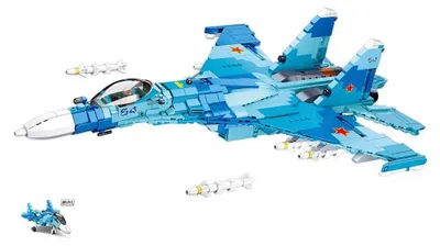 Immagine prodotto di SLUBAN ModelBricks - Caccia Su-27, modello 2-in-1, 1040 pezzi