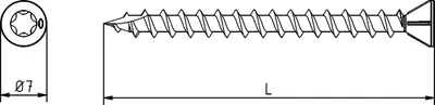 Produktbild von Eurotec OSB-Fix Holzschrauben 4,3x40 mm Schrauben ETA-11/0024 verzinkt-gelb