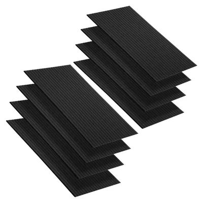 Produktbild von Vigevee 8 Stück Akustikplatten selbstklebend Schallschutzplatten Hohe Dichte Wandpaneel Vertikalstreifen Schwarz