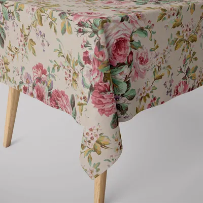 Produktbild von Tischdecke Digitaldruck Juana Rosen rosa div. Größen Größe 130x200cm