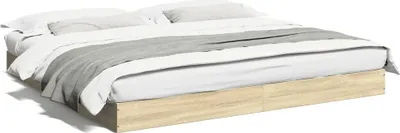 Produktbild von "Rabatt" Bettgestell Komfort - mit Lattenrost - ohne Matratze - Sonoma-Eiche 180x200 cm Holzwerkstoff - Klassische Betten CC23135
