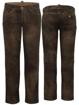Produktbild von Spieth & Wensky Trachten Herren Lederhose Olbrich 238-H Lange Hose Ziegenvelour , Größe:58/3XL