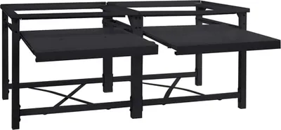 Image de vidaXL Support pour machine à laver 2 pièces Noir 120 x 56 x 52 cm Acier