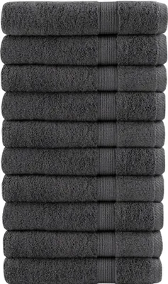 Obrázek produktu pro Prémiové ručníky SOLUND 10 ks antracitové 100x200 cm 600 g/m²