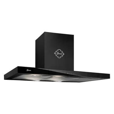 Produktbild von GURARI GCH F 462 BL 9 PRIME Wandmontage Dunstabzugshaube 90 cm in Schwarz