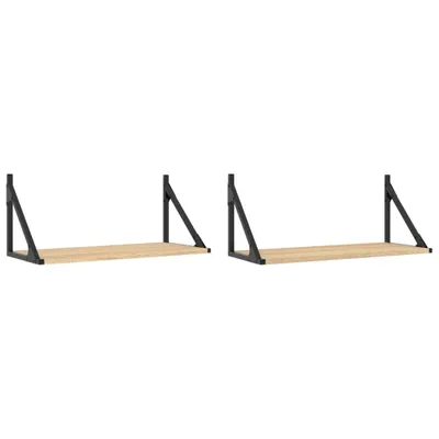 Obrázek produktu pro vidaXL Nástěnné police 2 ks dub Sonoma 60x25x25,5 cm materiál na bázi dřeva