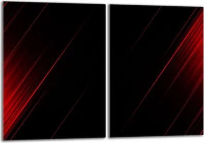 Produktbild von Herdabdeckplatten Set 2x40x52 cm Glaskeramikkochfeld Abdeckung Glas Spritzschutz, Schwarz Rot