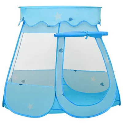 Image de vidaXL Tente de jeu pour enfants avec 250 balles Bleu 102x102x82 cm