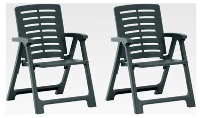 Produktbild von Gartenstühle aus Kunststoff, Grün, 2 Stück