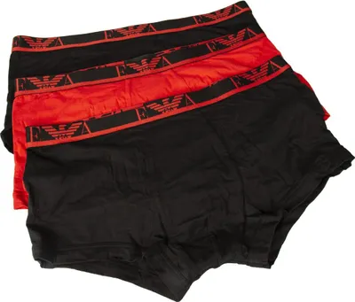 Obrázok produktu pre 3-balenie boxeriek EMPORIO ARMANI Pánske trojbalenie boxeriek s gumou Číslo výrobku 111357 1A715 TRIPACK TRUNK, EUR XL - CN 175/100 - BR EG - MX EG, bavlna 95 %, Elastan 5 %