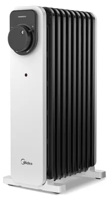 Obrázek produktu pro Midea NY2009-25U, olejový radiátor, 2000 W, 9 žebříků, regulace otočným knoflíkem, bílá barva