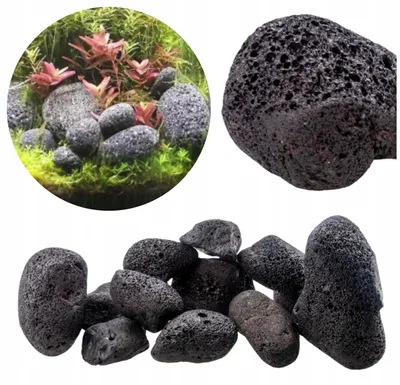 Produktbild von Aquarium Deko, Lava-Steine Schwarz 5 kg