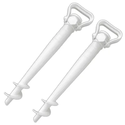 Produktbild von 2er Set Schirmständer mit Bodendübel Sonnenschirmständer Schirmhalter zum Eindrehen Universal Sonnenschirm Ständer Kunstsoff 20-37mm