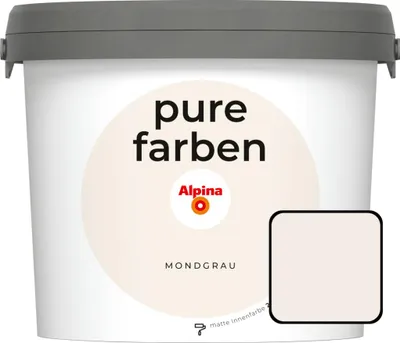Produktbild von Alpina Pure Farben Wandfarbe mondgrau 2,5 L