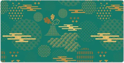 Produktbild von Laptop Schreibtischmatte - Mauspad - 120x60 cm - Tischunterlage - Japanische Symbole
