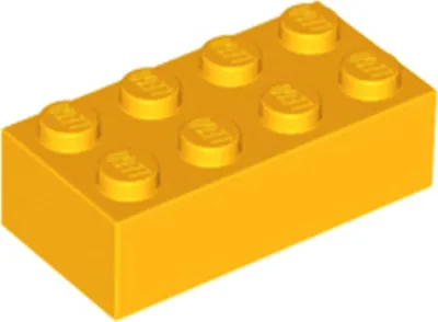 Image de 1 pièce LEGO, pièce c. 3001 en orange clair