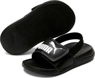 Produktbild von PUMA Uni Kinder Popcat 20 Backstrap AC Inf Sandale Wasserschuhe Badeschuhe, Größe:EUR 20 / UK 4 / 13 cm, Farbe:Schwarz (Puma Black - Puma White)