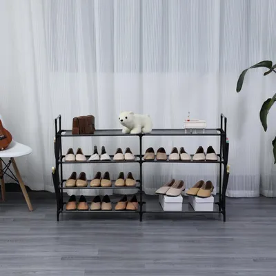 Obrázek produktu pro Herzberg 7vrstvý úložný stojan na boty -112x70cm šedý