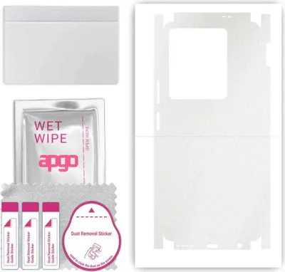 Produktbild von apgo Rückseite + Seiten Schutzfolie, Skin, kompatibel mit Infinix Note 30 5G, Hinten Displayschutzfolie aus Vinylfolie, kratzfest, einfache Montage - Matt Transparent