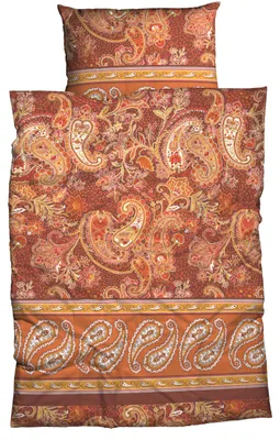 Produktbild von CASATEX Bettwäsche Sentta Orange Satin 155 cm x 220 cm