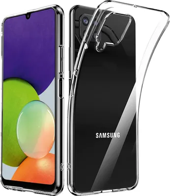 A clear phone case is shown on a white background, with a phone inside it.
