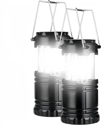 Produktbild von 2er LED -Campinglichter,3 Farben einstellbar,Mini -Campinglicht mit Haken,Notleuchten tragbares Wandern,Batteriestil Campinglichter(Ohne Batterie)