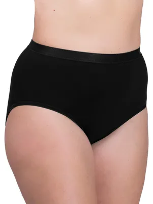 Produktbild von maluuna Damen Hüft-Slips Unterhose in Übergröße, 3er Pack ; schwarz , 52/54