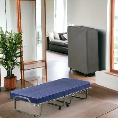Image de Ascea - Lit Pliant, bleu, Matelas Inclus  Italy