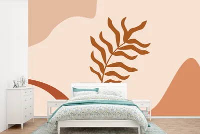 Produktbild von MuchoWow® Fototapete für Wohnzimmer oder Schlafzimmer Wandtapete Vinyl Motivtapete Sommer - Pflanze - Braun - 420x280 cm - Zimmer für Kinder