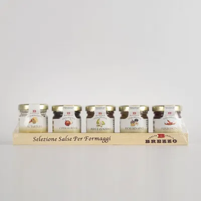 Image de Brezzo Boîte en bois 5 sauces au fromage gr 40