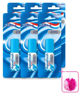Produktbild von 6 x Aquafresh Odol Mundspray - Minze - 15 ml - Sparpackung - 6 Stücke