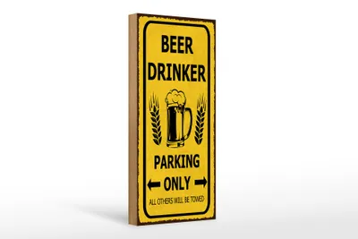 Produktbild von Holzschild Spruch 27x10 cm Beer Drinker parking only Deko Schild