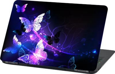 Produktbild von Premium Laptop Universal Folien Cover – Matt, Kratzfest & Rückstandslos entfernbar LP79 Schmetterling 13-14 Zoll 24x34cm
